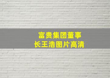 富贵集团董事长王浩图片高清