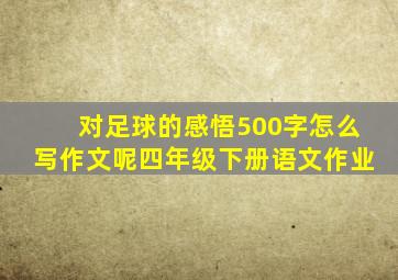 对足球的感悟500字怎么写作文呢四年级下册语文作业