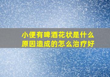 小便有啤酒花状是什么原因造成的怎么治疗好