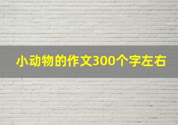 小动物的作文300个字左右