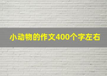 小动物的作文400个字左右