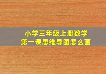 小学三年级上册数学第一课思维导图怎么画