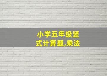 小学五年级竖式计算题,乘法