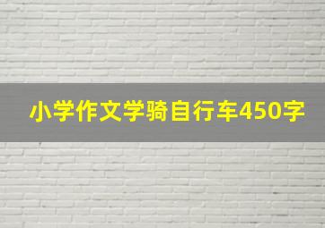 小学作文学骑自行车450字