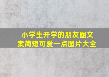 小学生开学的朋友圈文案简短可爱一点图片大全