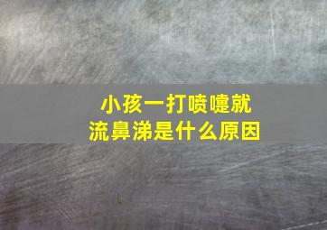 小孩一打喷嚏就流鼻涕是什么原因