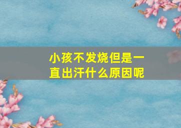 小孩不发烧但是一直出汗什么原因呢