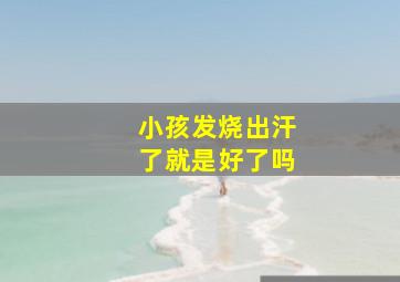 小孩发烧出汗了就是好了吗