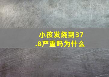 小孩发烧到37.8严重吗为什么