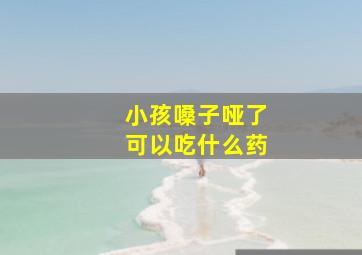 小孩嗓子哑了可以吃什么药