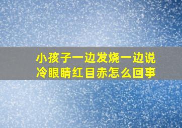 小孩子一边发烧一边说冷眼睛红目赤怎么回事