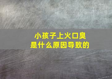 小孩子上火口臭是什么原因导致的