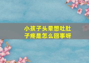 小孩子头晕想吐肚子疼是怎么回事呀