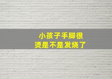 小孩子手脚很烫是不是发烧了