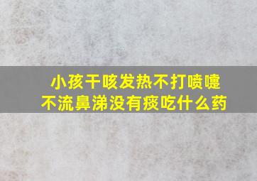 小孩干咳发热不打喷嚏不流鼻涕没有痰吃什么药