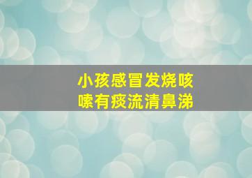 小孩感冒发烧咳嗦有痰流清鼻涕