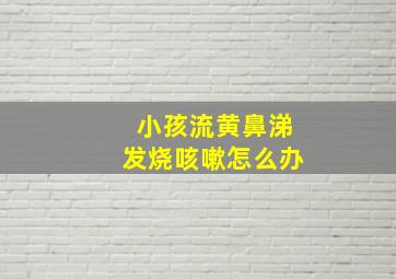 小孩流黄鼻涕发烧咳嗽怎么办