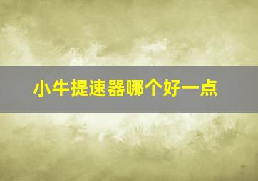 小牛提速器哪个好一点