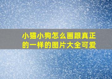 小猫小狗怎么画跟真正的一样的图片大全可爱