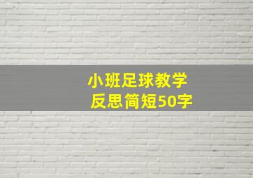 小班足球教学反思简短50字