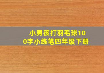 小男孩打羽毛球100字小练笔四年级下册