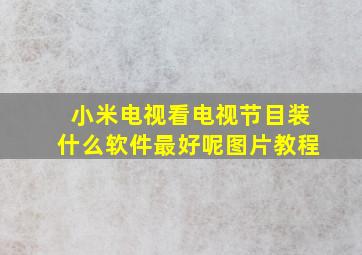 小米电视看电视节目装什么软件最好呢图片教程