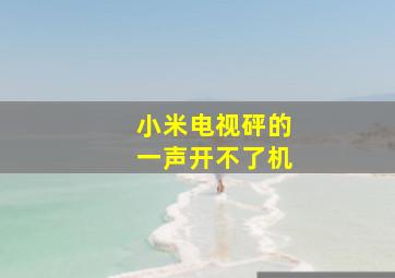 小米电视砰的一声开不了机