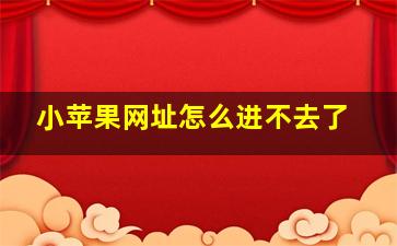 小苹果网址怎么进不去了