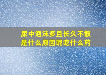 尿中泡沫多且长久不散是什么原因呢吃什么药