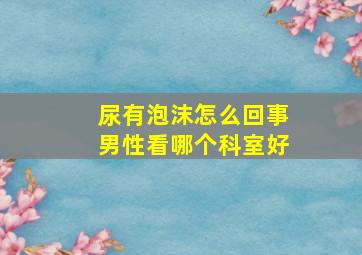 尿有泡沫怎么回事男性看哪个科室好