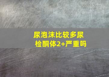 尿泡沫比较多尿检酮体2+严重吗