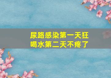 尿路感染第一天狂喝水第二天不疼了