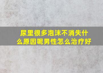 尿里很多泡沫不消失什么原因呢男性怎么治疗好