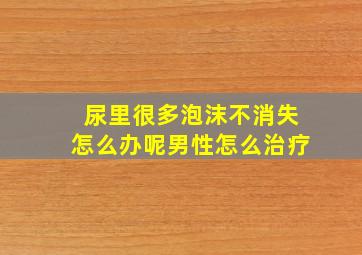 尿里很多泡沫不消失怎么办呢男性怎么治疗