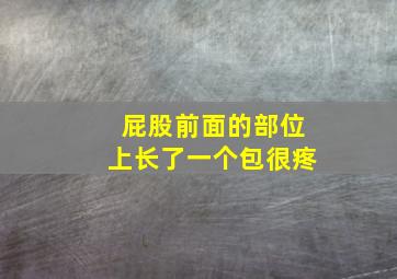 屁股前面的部位上长了一个包很疼