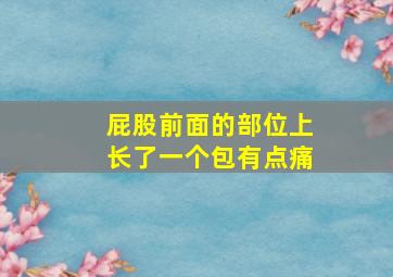 屁股前面的部位上长了一个包有点痛