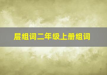 层组词二年级上册组词