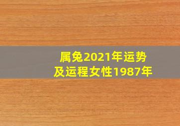 属兔2021年运势及运程女性1987年