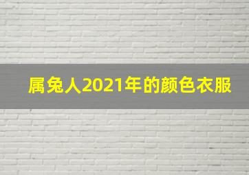 属兔人2021年的颜色衣服