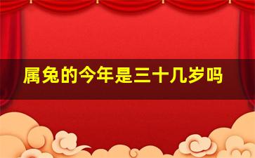 属兔的今年是三十几岁吗