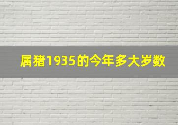 属猪1935的今年多大岁数