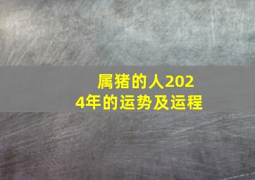 属猪的人2024年的运势及运程