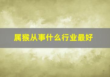 属猴从事什么行业最好