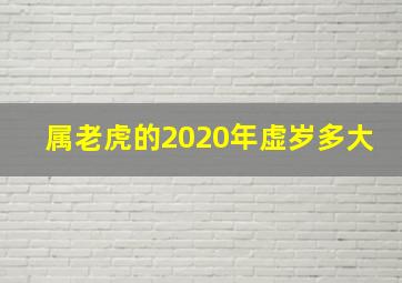 属老虎的2020年虚岁多大