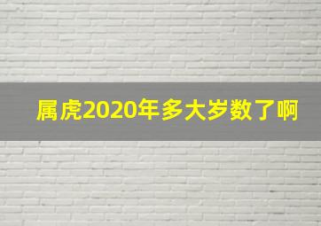 属虎2020年多大岁数了啊