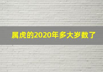 属虎的2020年多大岁数了