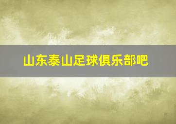 山东泰山足球俱乐部吧