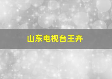 山东电视台王卉