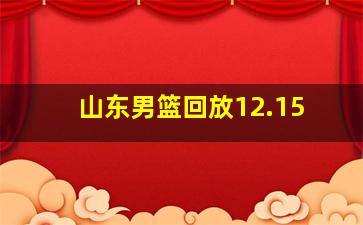 山东男篮回放12.15