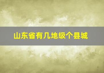 山东省有几地级个县城